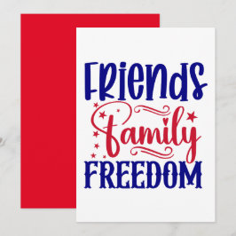 Vrienden, familie en vrijheid kaart