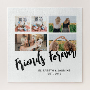 Vrienden Forever Fotocollage Gift voor BFF Custom Legpuzzel