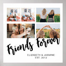 Vrienden Forever Fotocollage Gift voor BFF Custom