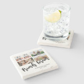 Vrienden Forever Fotocollage Gift voor BFF Custom Stenen Onderzetter (Zijkant)