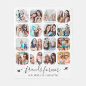 Vrienden Forever Handgeschreven Manuscript Hart 16 Fleece Deken (Voorkant)