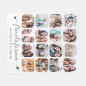 Vrienden Forever Handgeschreven Manuscript Hart 16 Fleece Deken (Voorkant (Horizontaal))