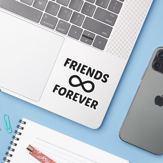 VRIENDEN FOREVER STICKER (Laptop met iPhone)
