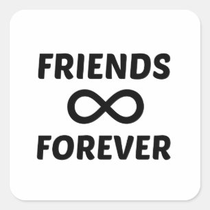 VRIENDEN FOREVER VIERKANTE STICKER