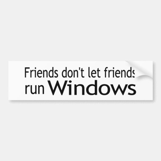 Vrienden gebruiken Windows Bumpersticker (Voorkant)