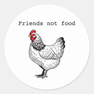 Vrienden geen voedsel sticker