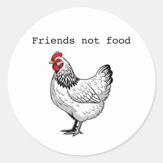 Vrienden geen voedsel sticker (Voorkant)