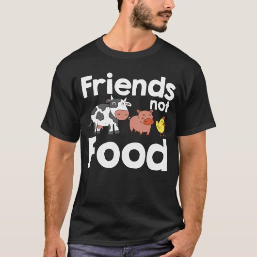 Vrienden geen voedsel t-shirt (Voorkant)