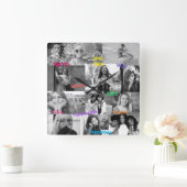 Vrienden geïnspireerde fotoklok HAMbWG Vierkante Klok (Huis)