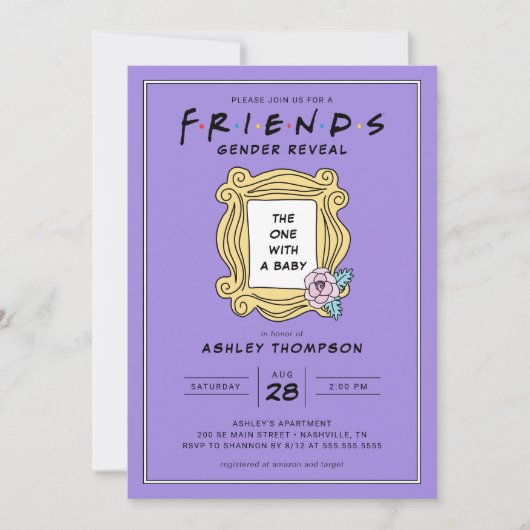 VRIENDEN™ | Gender onthullen Baby shower Kaart (Voorkant)