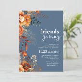 Vrienden geven diner floraal kaart (Staand voorkant)