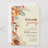 Vrienden geven diner floraal kaart (Voorkant)