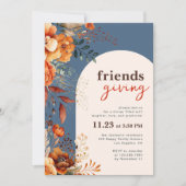 Vrienden geven diner florale witte boog kaart (Voorkant)