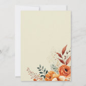 Vrienden geven diner florale witte boog kaart (Achterkant)