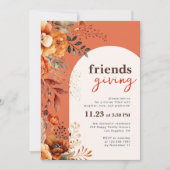 Vrienden geven diner florale witte boog kaart (Voorkant)