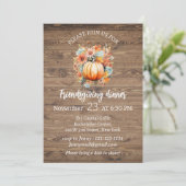 Vrienden geven Diner Rustiek Hout Modern Chic Kaart (Staand voorkant)