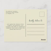 Vrienden geven diner uitnodiging bloemenwitte boog (Achterkant)