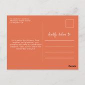 Vrienden geven diner uitnodiging herfst bloemenfee (Achterkant)