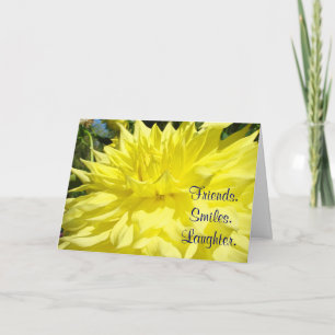 Vrienden Glimlachen Lach Kaarten Aangepaste Dahlia