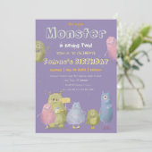 Vrienden Grappige Monsters verjaardag Kaart (Staand voorkant)