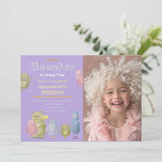 Vrienden Grappige Monsters verjaardag Kaart (Staand voorkant)