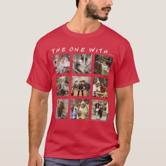 Vrienden Groep Schot De Ene Met Karakter Panelen B T-shirt (Voorkant)