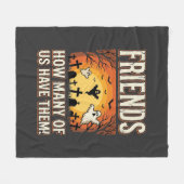 Vrienden Halloween Geest Kerkhof Ontwerp_1 Fleece Deken (Voorkant (Horizontaal))