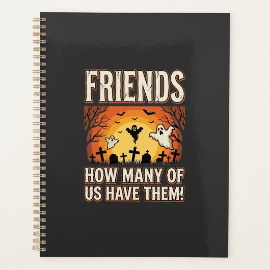 Vrienden Halloween Geest Kerkhof Ontwerp_1 Planner (Voorkant)