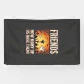 Vrienden Halloween Geest Kerkhof Ontwerp_1 Spandoek (Horizontaal)