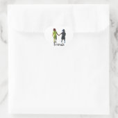 vrienden hart sticker (Tas)