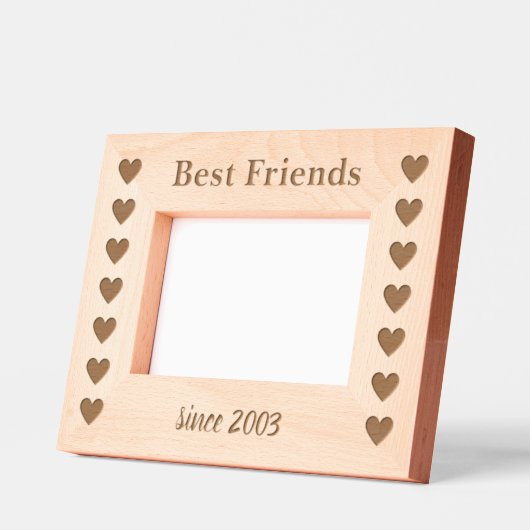 Vrienden Hartpatroon Aangepaste houten foto lijst Gegraveerde Lijstjes (Links)
