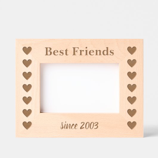 Vrienden Hartpatroon Aangepaste houten foto lijst Gegraveerde Lijstjes (Voorkant)