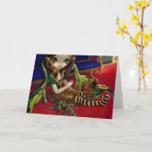 "Vrienden III van de dinosaurus" Wenskaart Kaart (Gele Bloem)