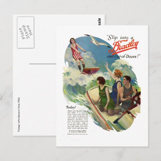  vrienden in badpakken briefkaart (Voorkant / Achterkant)