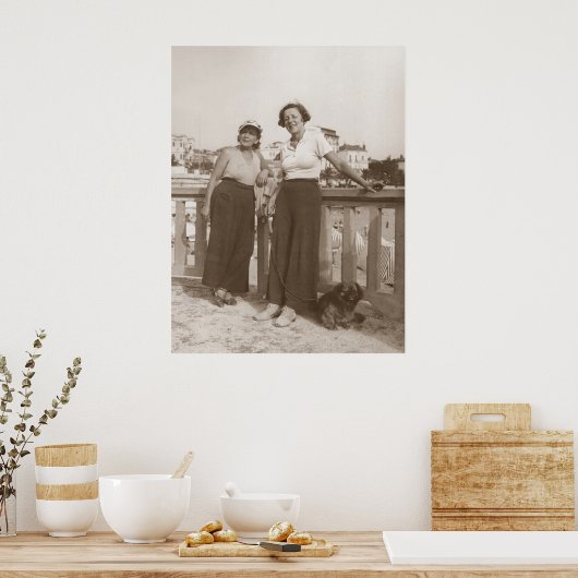 Vrienden in Cannes in de jaren dertig Poster (Keuken)