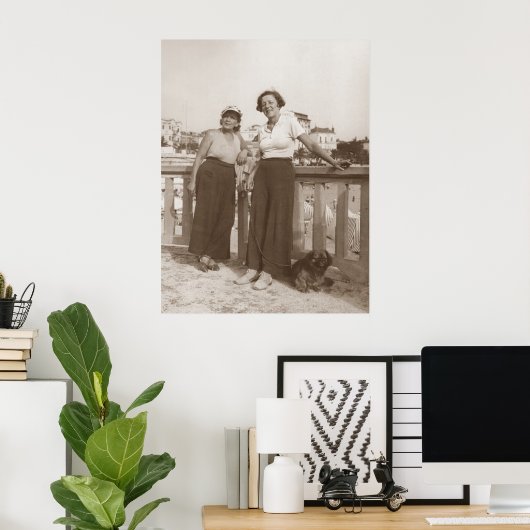 Vrienden in Cannes in de jaren dertig Poster (Thuiskantoor)