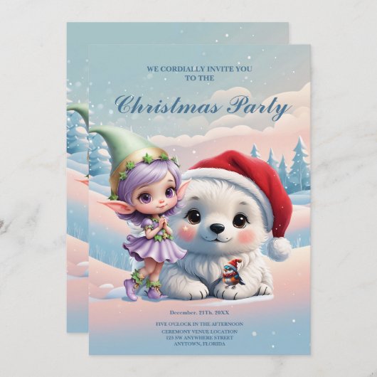 Vrienden in een fantasiewereld. kaart (Voorkant / Achterkant)