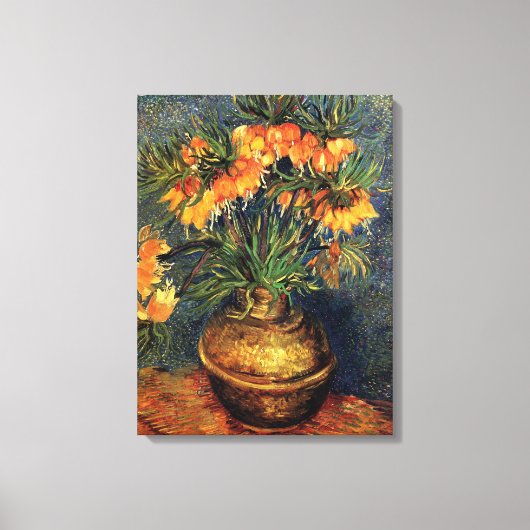 Vrienden in een kopervaas door Vincent van Gogh Canvas Afdruk (Voorkant)