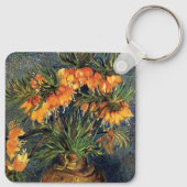 Vrienden in een kopervaas door Vincent van Gogh Sleutelhanger (Achterkant)