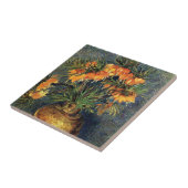 Vrienden in een kopervaas door Vincent van Gogh Tegeltje (Zijkant)