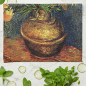 Vrienden in een kopervaas door Vincent van Gogh Theedoek (Gevouwen)