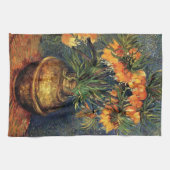 Vrienden in een kopervaas door Vincent van Gogh Theedoek (Horizontaal)