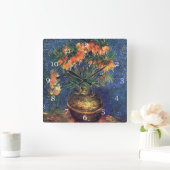 Vrienden in een kopervaas van Van Gogh Vierkante Klok (Huis)