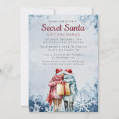 Vrienden in Gift Secret Santa Winter Christmas Par Kaart (Voorkant)