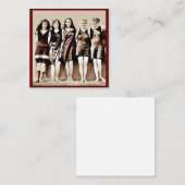 Vrienden in zwemkostuums aanbevelingskaartje (Voorkant / Achterkant)