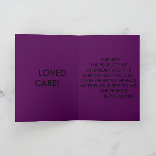 vrienden kaart (Binnen)