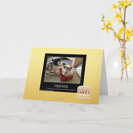 Vrienden Kaart (Gele Bloem)