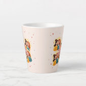 Vrienden Keepsake Collage voeg je foto toe Latte Mok (Voorkant)