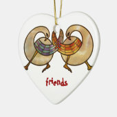 vrienden keramisch ornament (Links)