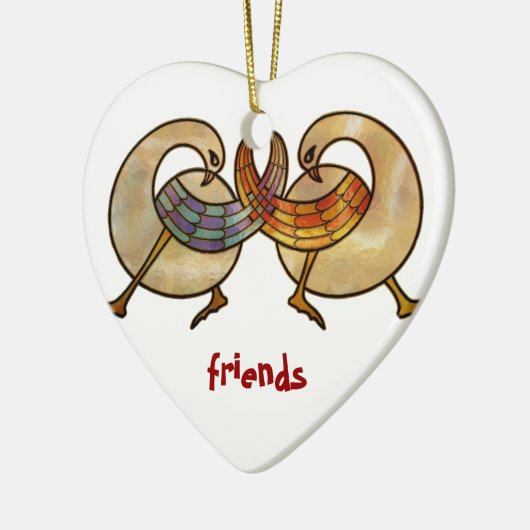 vrienden keramisch ornament (Links)